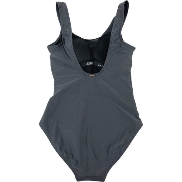 Calvin Klein | Women's One Piece Swim Suit | Metallic Grey | Various Sizes - Picture 2 of 2